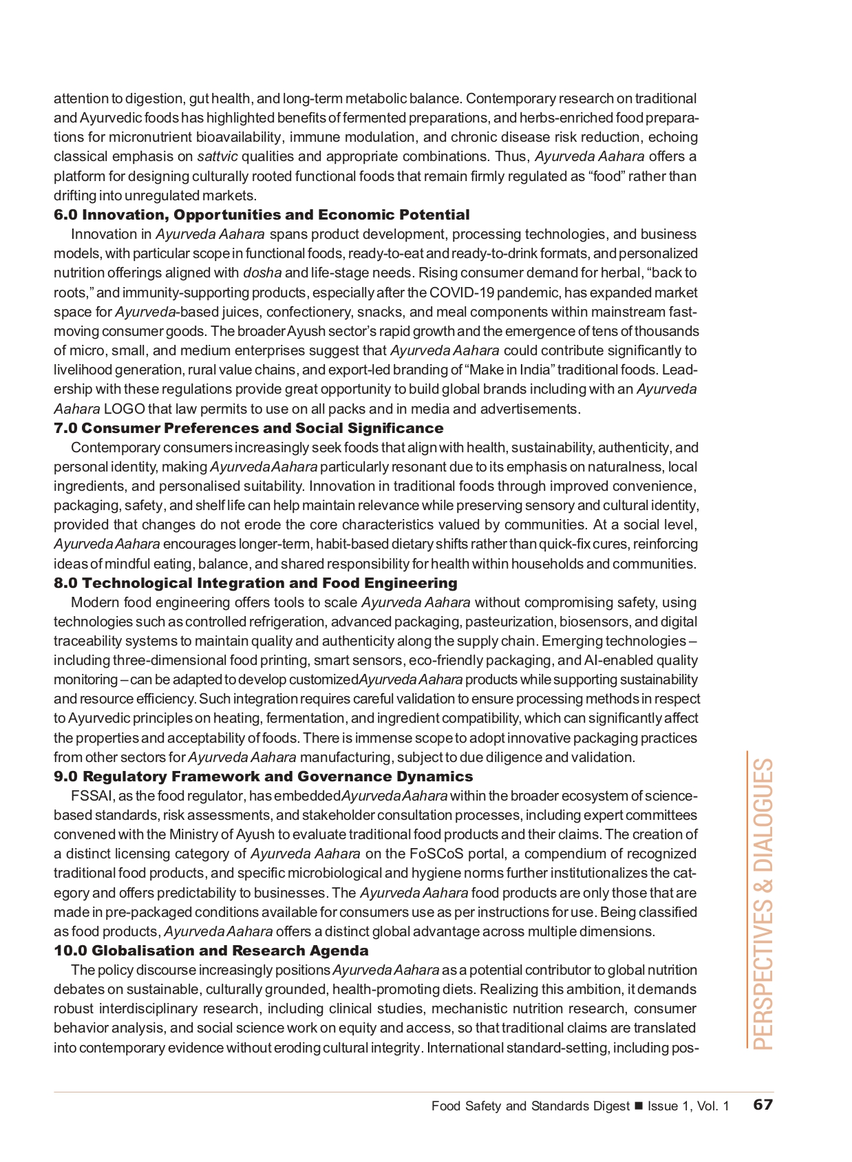 Public Health Perspectives on Ayurveda Aahara