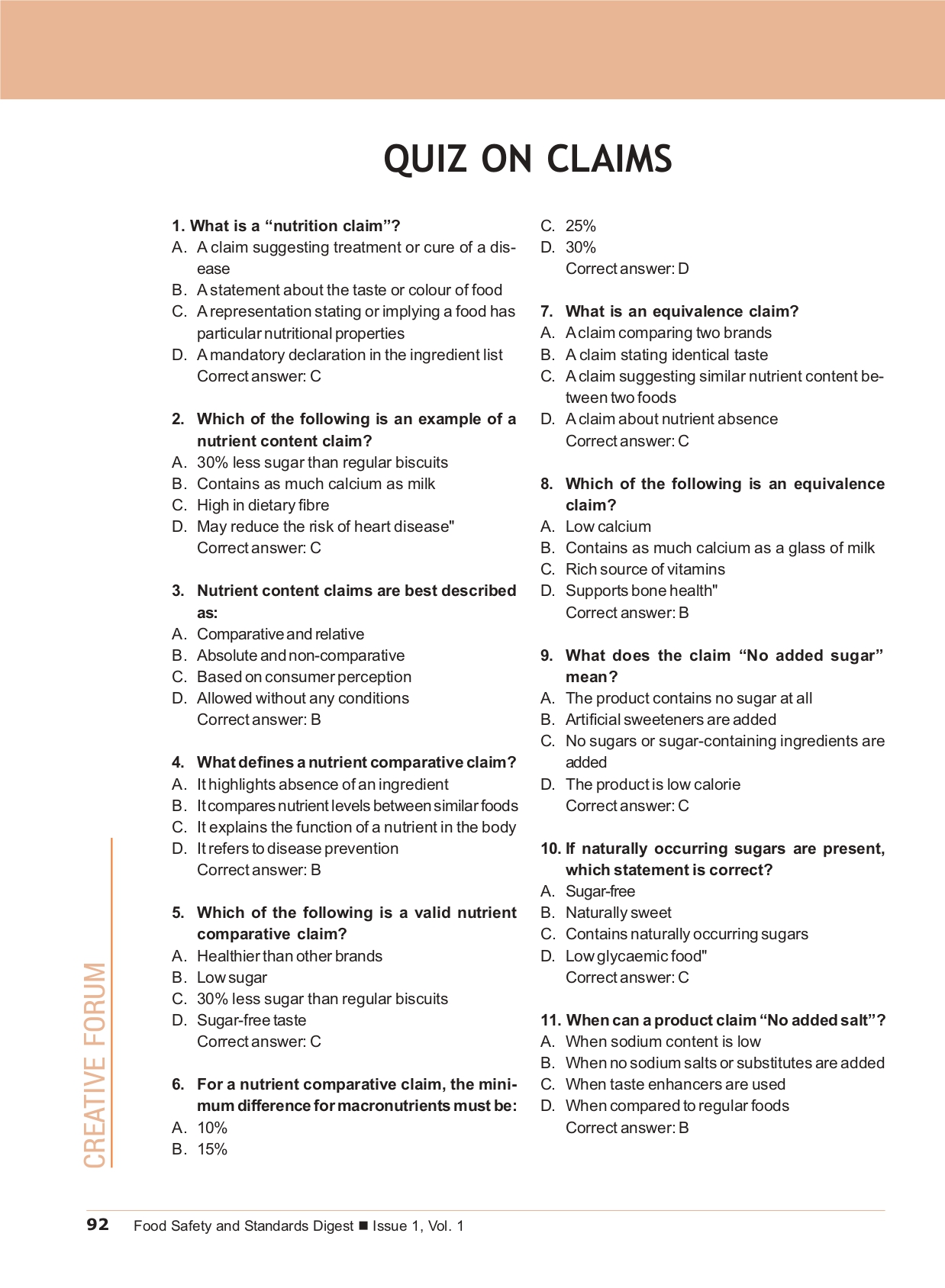 Quiz on Claims - Part 1